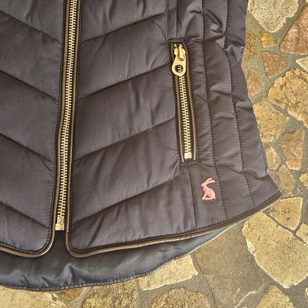 Joules Dark Blue Jacket with Brown Faux Fur - Picture 5 of 10